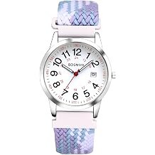 Lancardo Braided Elastic Strap Watch Analog Quartz Adjustable Stretch Band Arabic 24-Hour Large Dial Casual Sport Wristwatch for Men Women Easy-to-Read