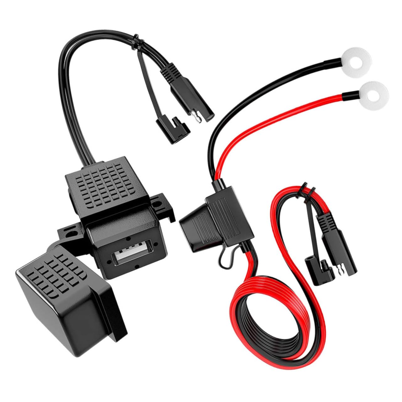 OUNONA Chargeur Moteur Pêche Traîne SAE Vers USB 2.1A Adaptateur Marin Étanche