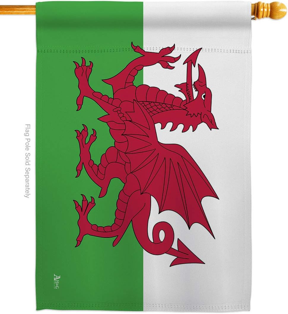Americana Home & Garden Wales House Flag Regional Nation International World Country Particular Area Decoration Banner Small Garden Yard Gift Double-Sided, Made in USA