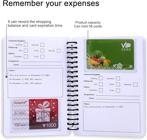 Vista 3 de Business Card Organizer Business Card Holder Book, Portable Credit Card Organizer, Managing All Card Holder Notebook, Card Holder Manage and Remind