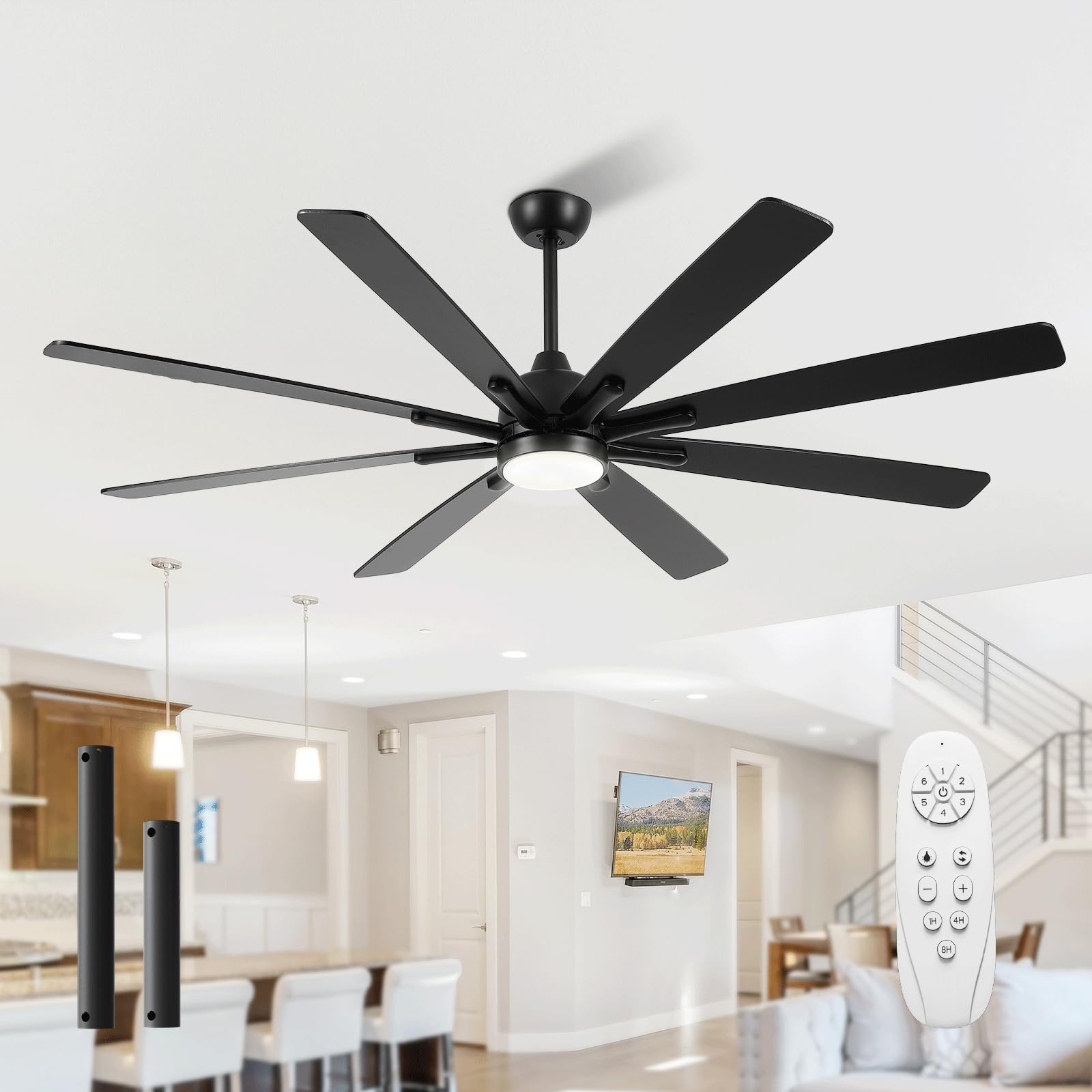 CJOY 84-Inch Low Profile Ceiling Fan