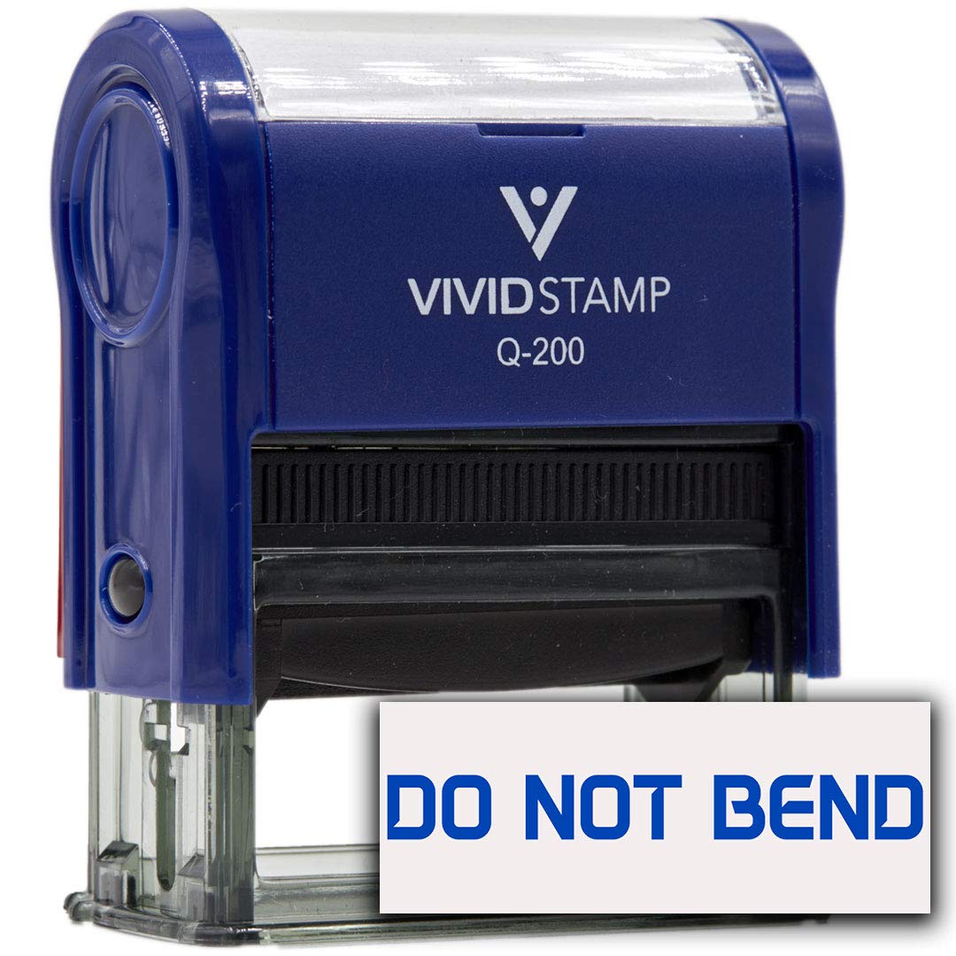 DO NOT BEND Office Self Inking Office Gumowa pieczęć (niebieska) - M