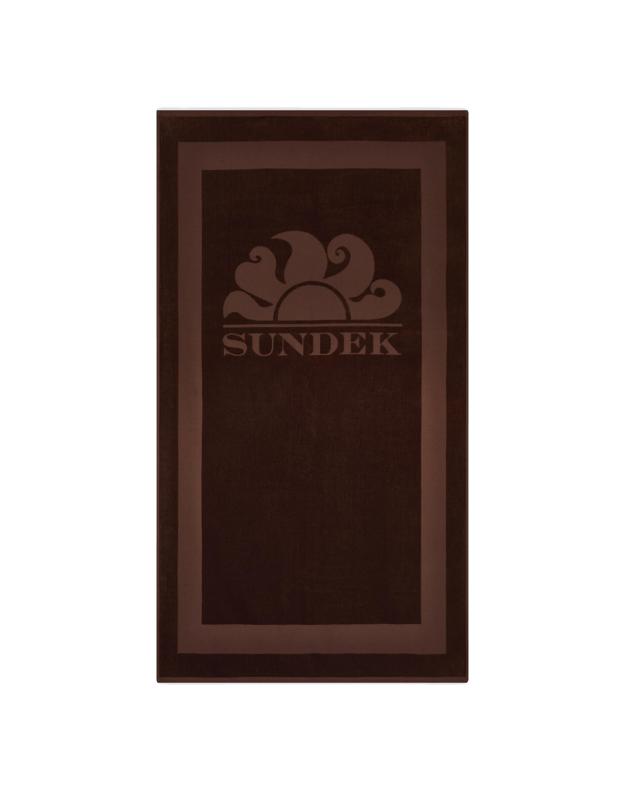 Sundek Unisex Brown Jacquard Terry Towel With Logo And Frame U