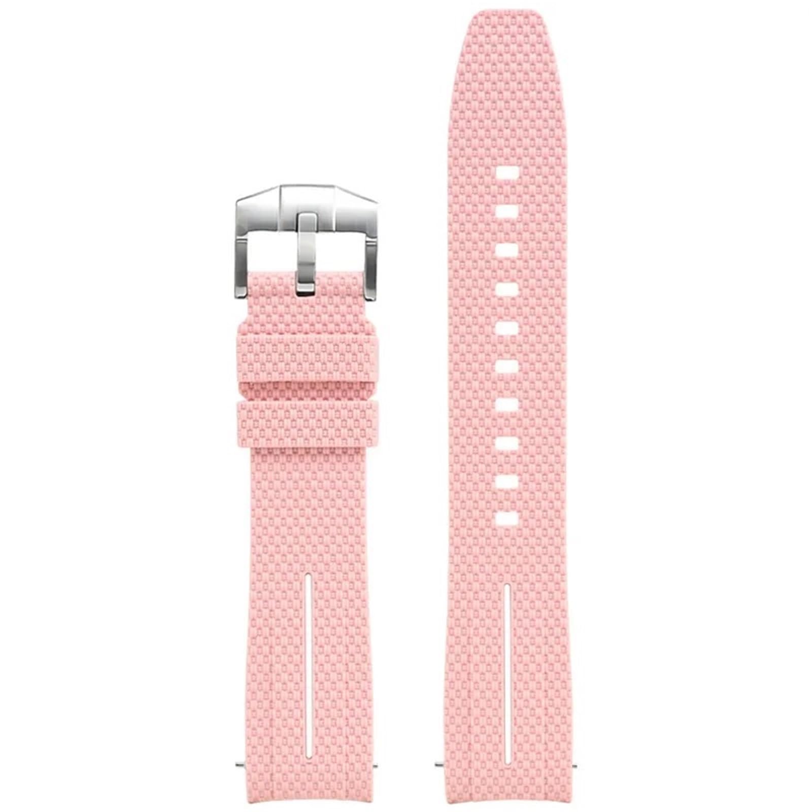 Cinturini per orologi universali da 20 mm per uomo e donna, in gomma, a sgancio rapido, con estremità curva