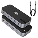 Selore USB C Dock 3 HDMI, Docking Station Dual Monitor,16 in 1 Laptop Docking Station 3 Monitors with Triple HDMI,10G USB A/C 3.1,100W PD,SD/TF,Ethernet,USB C Hub,USB C Dongle for Windows Mac