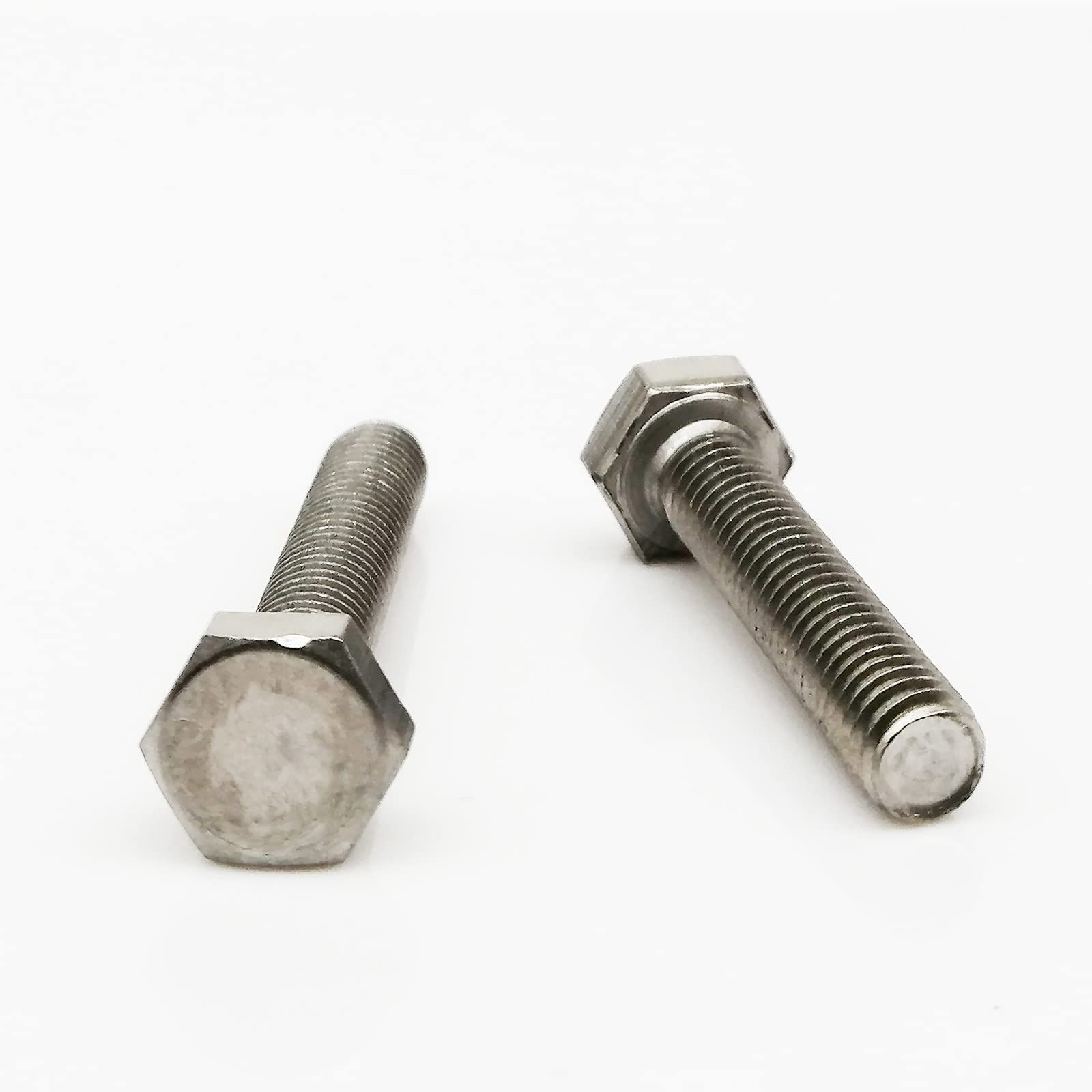 Tornillo autorroscante 1/5/10 piezas M3 M4 M5 M6 M8 A2-70 304 de acero inoxidable externo hexagonal cabeza hexagonal exterior tornillo longitud de rosca 6-200 mm cubierta de tornillo (160 mm, 10