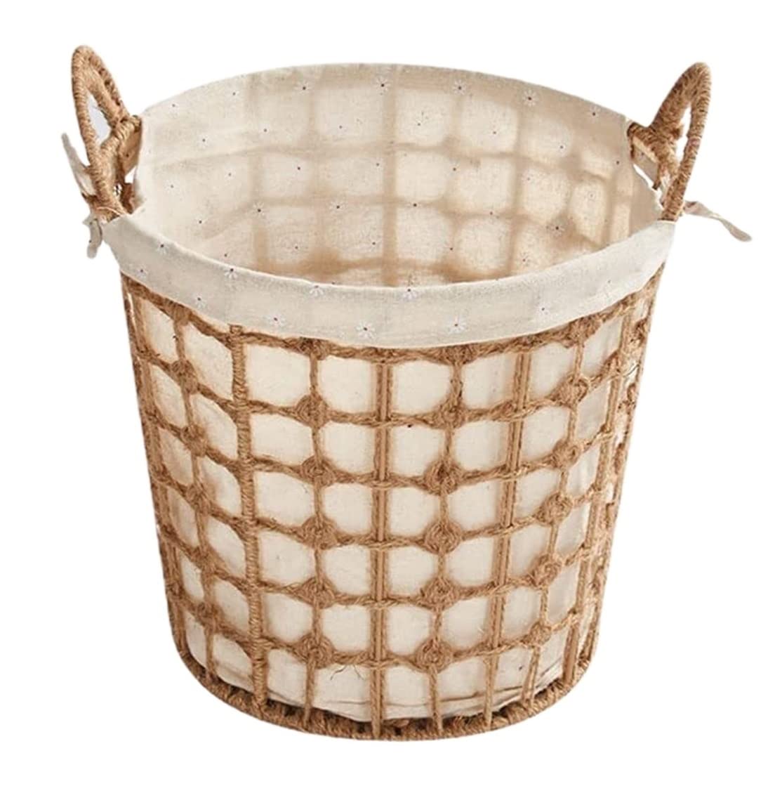 Laundry Basket Hamper Woven Storage Basket Decorative Rope Decoration For Blankets,Clothes,Shoes Bin For Spaces