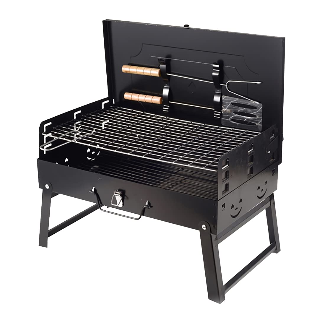 Grill de barbecue portable au charbon poêle pliable plein air pour jardin et terrasse