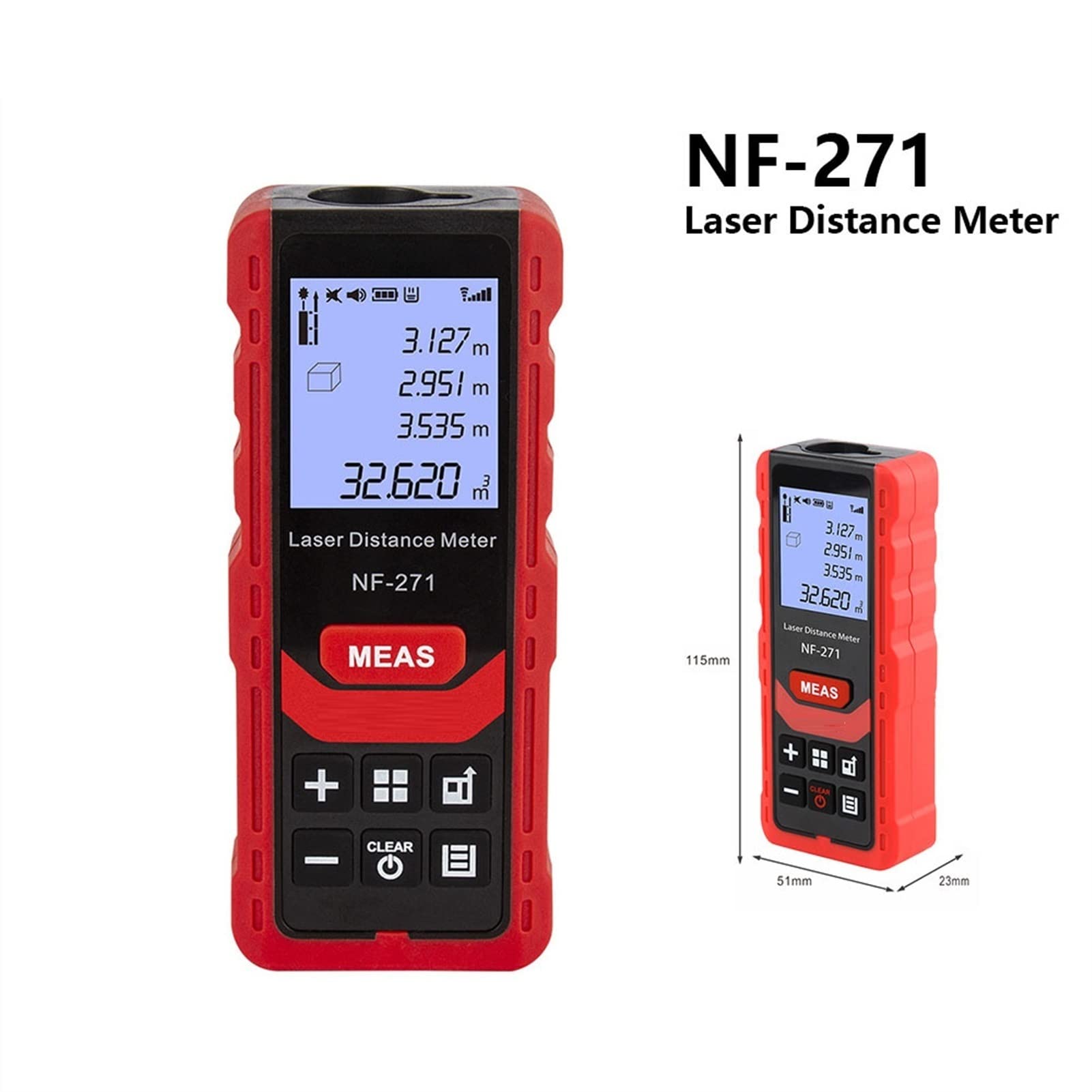 Tester kabli sieciowych Odległość Miernik elektroniczny cyfrowy dalmierz Linijka dalmierzem urządzenie pomiarowe Tape NF-271 50M 70M dla telefonu, Ethernetu i wideo(Size:40m)