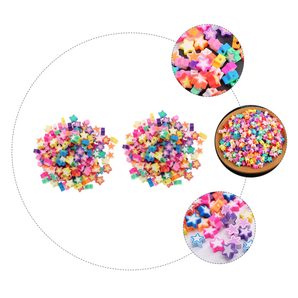 Hohopeti 5 Set Di Perline in Argilla Polimerica Alla Moda Per La Creazione Di Braccialetti Gioielli Artigianali Ciondoli Decorativi Set Di Perline Per Progetti 200 Pezzi * 5