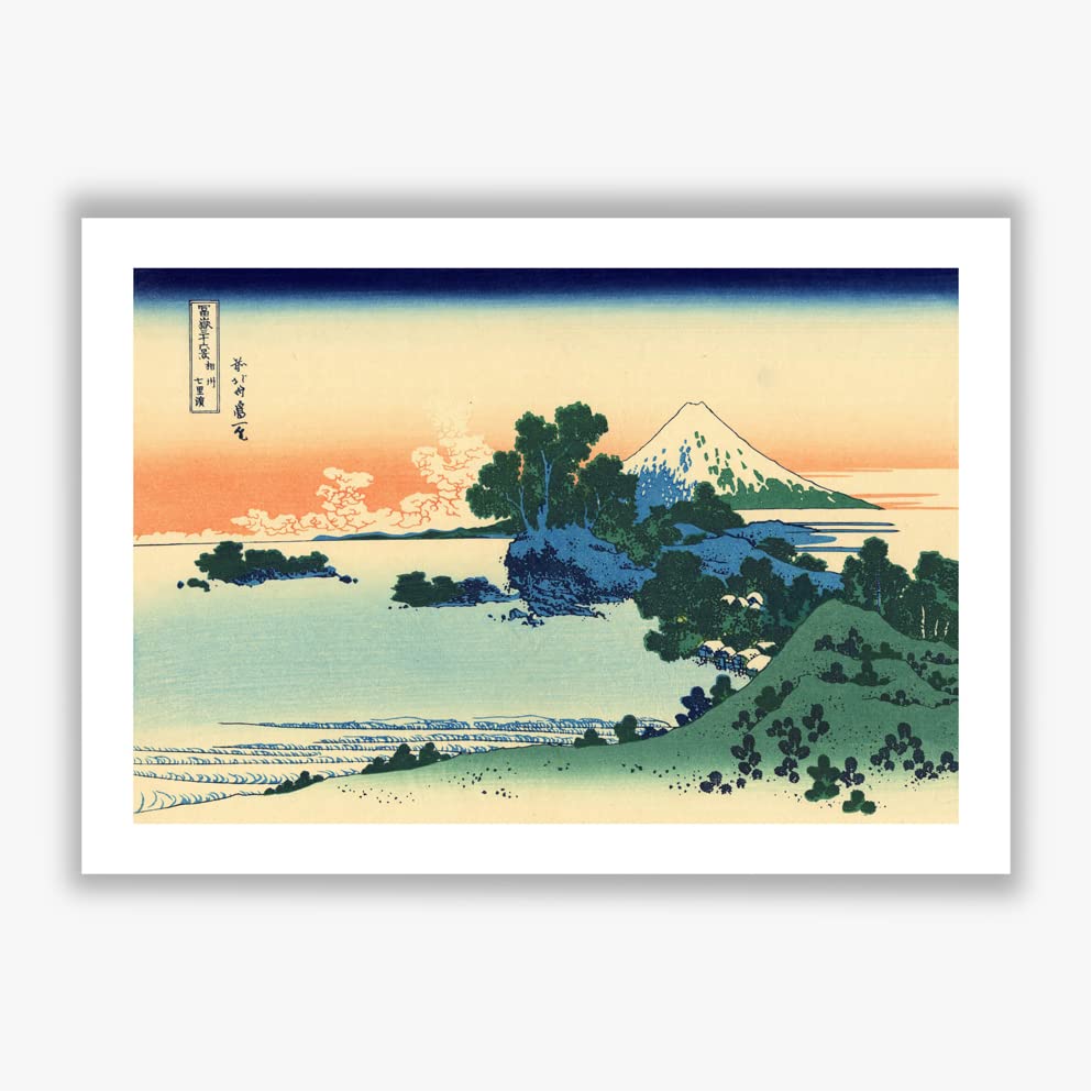 Impression murale Shichiri Beach Hokusai cadre giclée luxe - 2