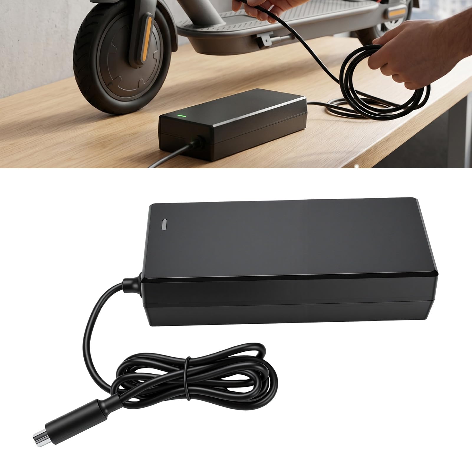 Chargeur de Batterie pour Scooter électrique 2A, Adaptateur d'alimentation pour Kukirin