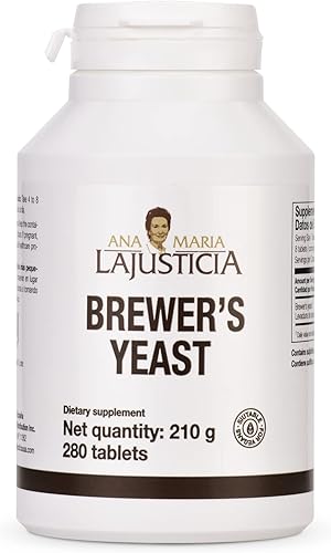 Ana Maria Lajusticia, levadura de cerveza, fuente de vitaminas, salud cardíaca y digestión saludable, paquete de tratamiento de 70 días. Sin azúcar