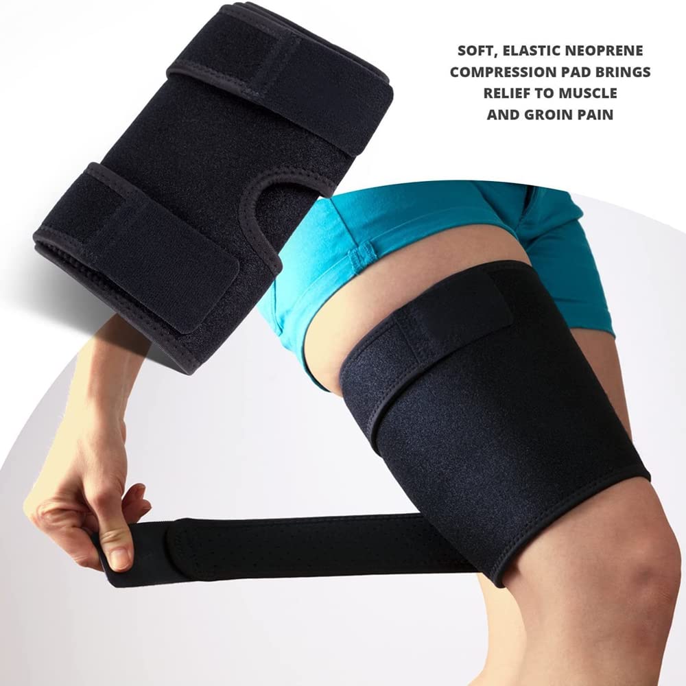 2Pcs Bracetop Muslo Brace Soporte Envoltura De Isquiotibiales Compresión Trimmer De Manga para Esguinces Musculares Estrivistas De Isquiotibiales,L