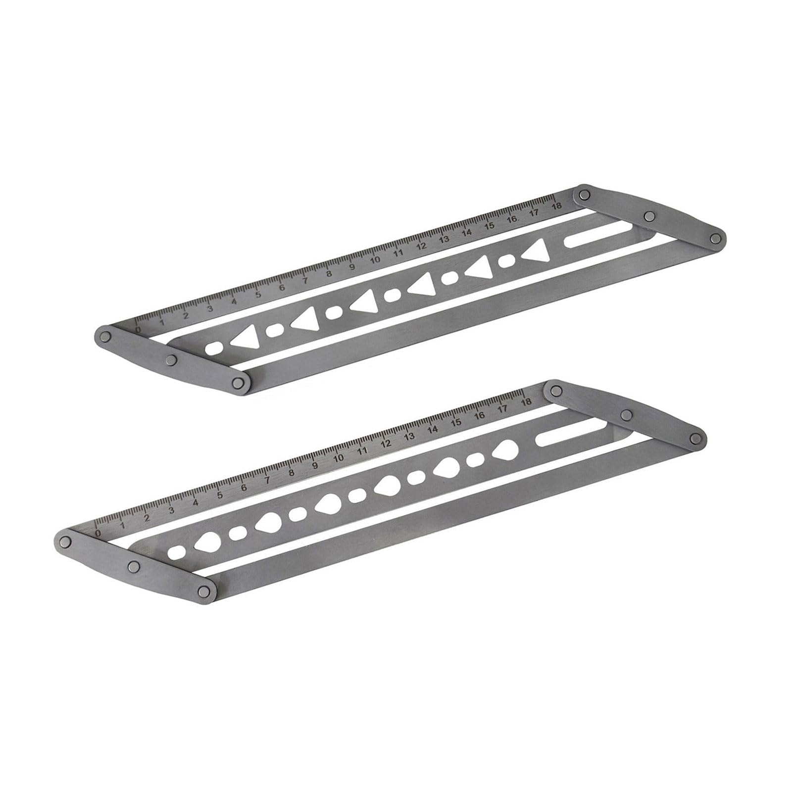 Belt Hole Punching Template Stainless Steel Tool Belt Hole Positioning Guide Ruler for Leather Belts Bag Shoulder Strap Stainless Steel Puncher Ruler