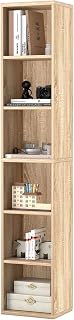 Levede Bookshelf 6 Tier Tall,Bookcase, Freestanding Bookshelf with 6 Open Storage Cubes, Cube Storage Unit, Modern Cube Shelving Unit for Living Room, Bedroom & Home Office,Oak