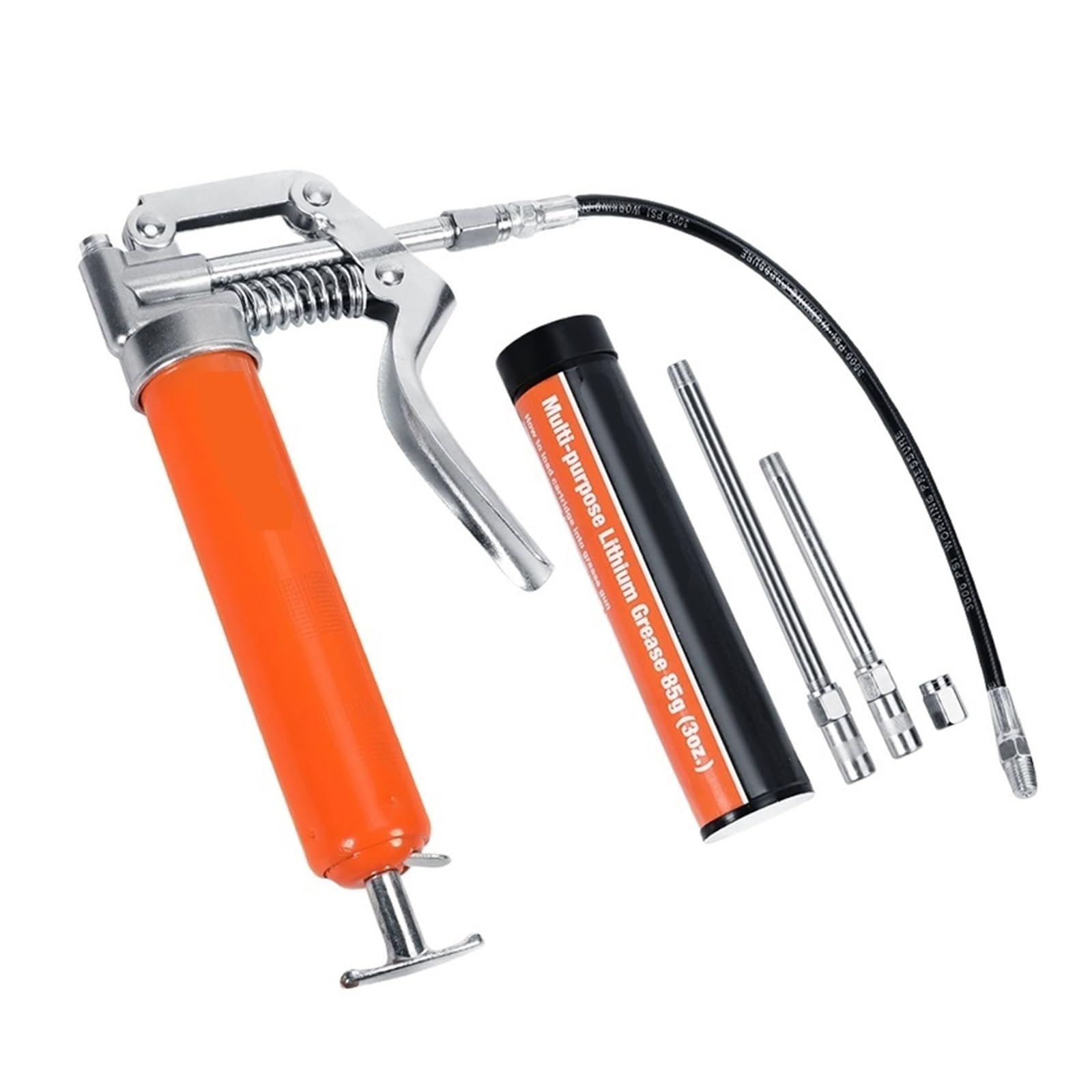 LYMFE Grease Gun, Grease Gun with Heavy Duty Handle 3000PSI Grease Gun, Mini Grip Gun Set, Lube Oil Syringe