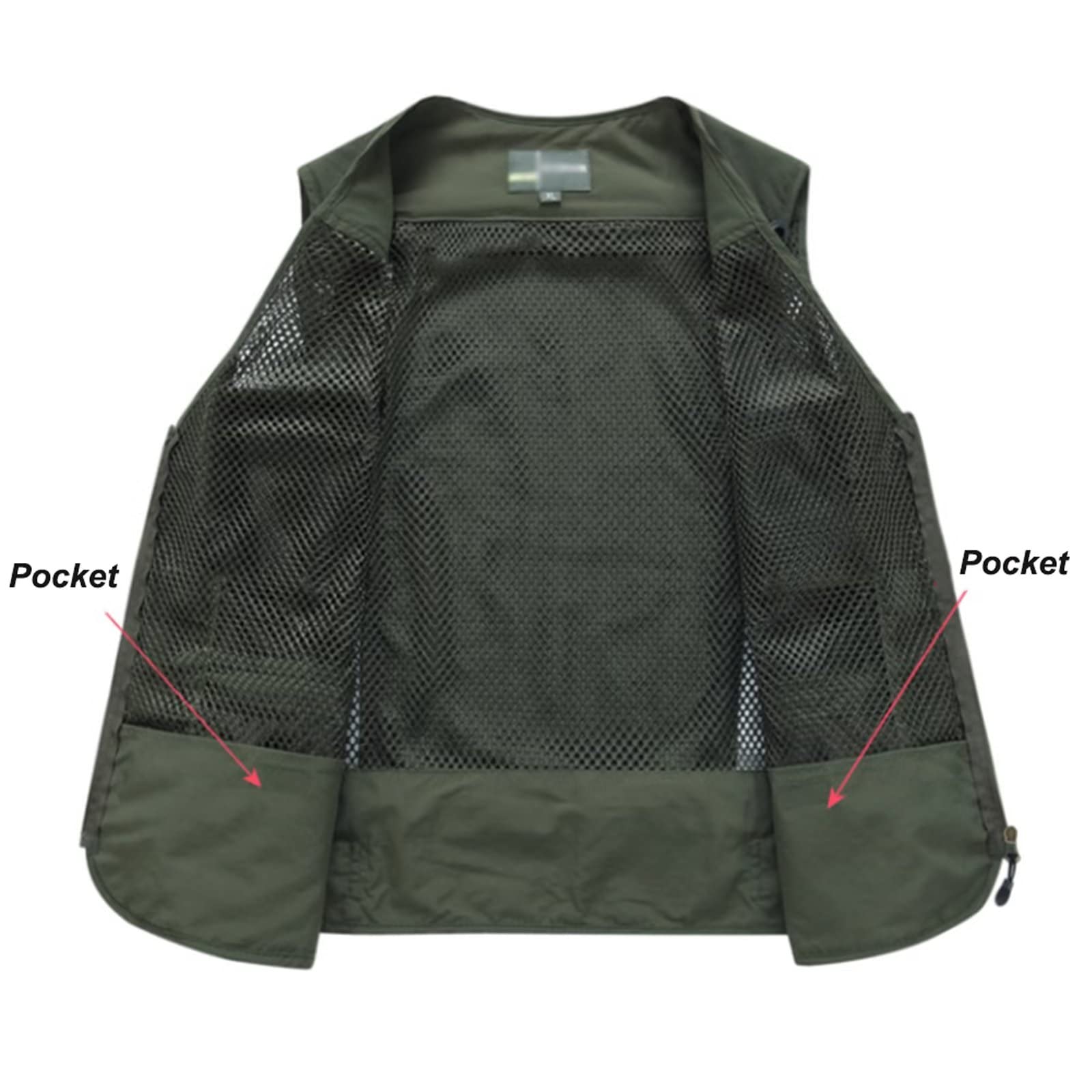 Multifunzione Gilet Sport da Lavoro Giubbotto Smanicato Respirabile Multi-Tasca Gilet da Campeggio Fotografia Caccia Pesca
