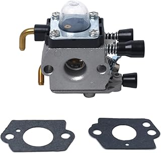 Carburador de substituição de cortador de grama UKCOCO para Stihl FS38 FS45 FS46 FS55 FS74 FS75 FS76 FS80 FS85 KM55R - 41401200619 (Prata)