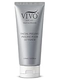 Vivo Per Lei Facial Peeling Gel - Contains Dead Sea Minerals and Nut Shell Powder - Gentle Face Exfoliator Scrub and Blackhead Remover - Peel Your Skin to a Fresher You - 4.05 Fl oz.
