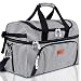 BALORAY Lunch Bag for Women Men Large Insulated Leak-proof Water-Resistant Thermal Bento Bag for Office Picnic Beach Travel Camping-Black (G-217Black&White Strip)