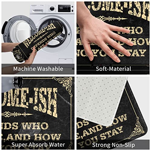 Tapis Welcome Ish Depends Who You Are pour en finir avec les saletés d'hiver