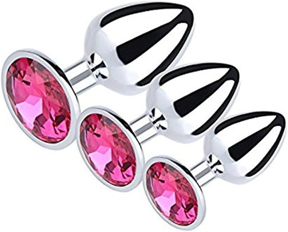 3pcs Different Size Set Stainless Steel Diamond Jeweled Toys