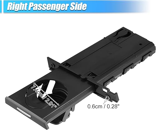 Miniatura 6 de X AUTOHAUX 1 par de portavasos para BMW 323i E90 2006-2011 51459173465 51459173471 coche izquierdo y derecho almacenamiento de bebidas soporte