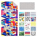 ◕‿◕【DOS OPCIONES DE TAMAÑO】El tamaño grande se puede plegar a 158 x 80 cm si necesita algo más compacto (¡aún grande!), El tamaño súper grande se puede plegar a 186 x 90 cm cubriendo todo su cuerpo o reclinado. , se puede reducir a 25x15cm