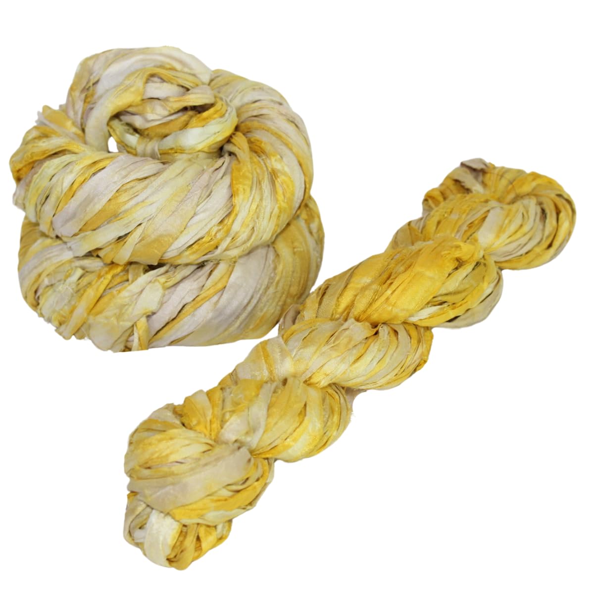 Amazon | Knitsilk マルチカラーサリーシルクリボン – 手染めマーブル