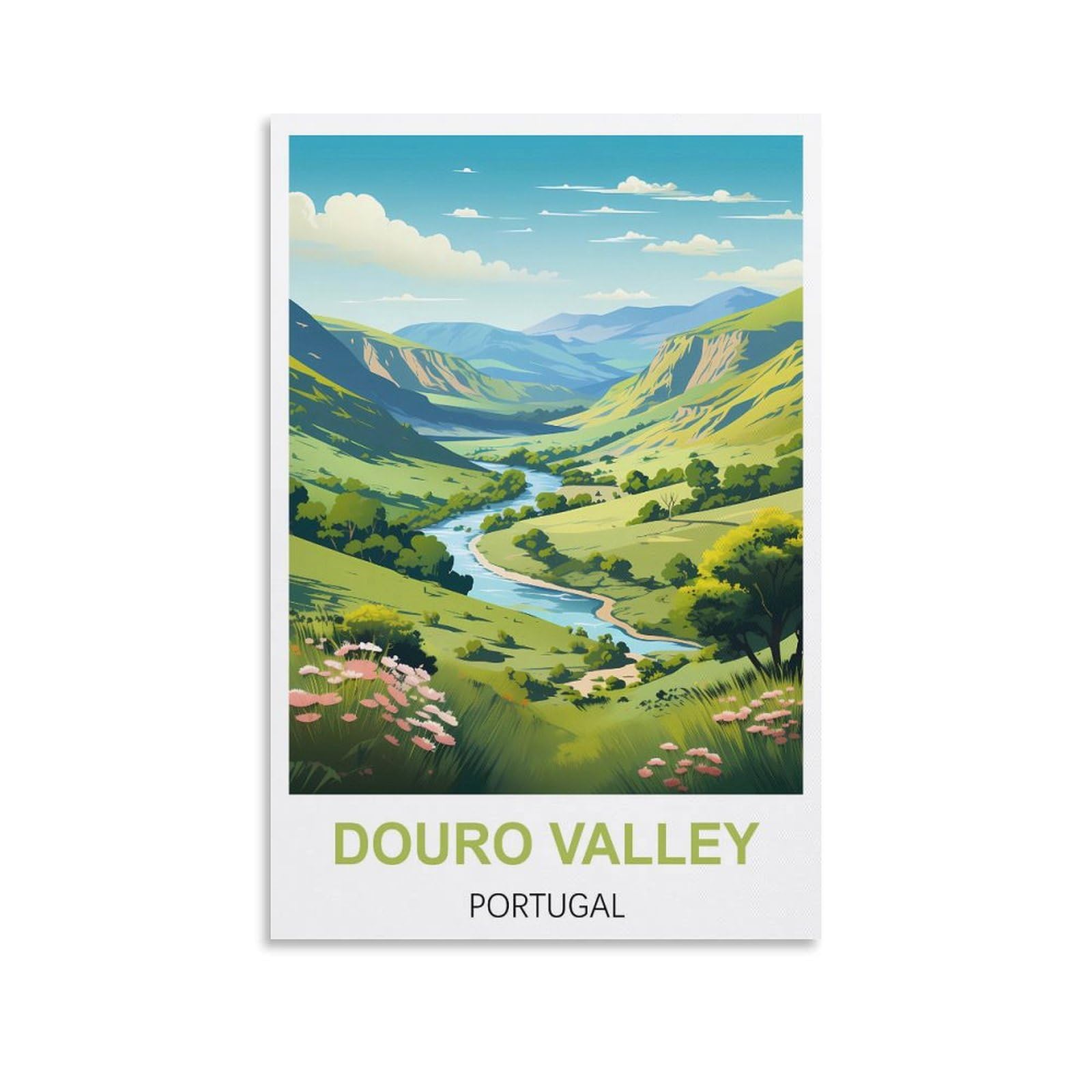 Metal Tin Sign Douro Valley Portugal Vintage Retro Man Cave Bar Pub Shed Novelty Gift Tin Wall Décor Metal Sign 30x40cm