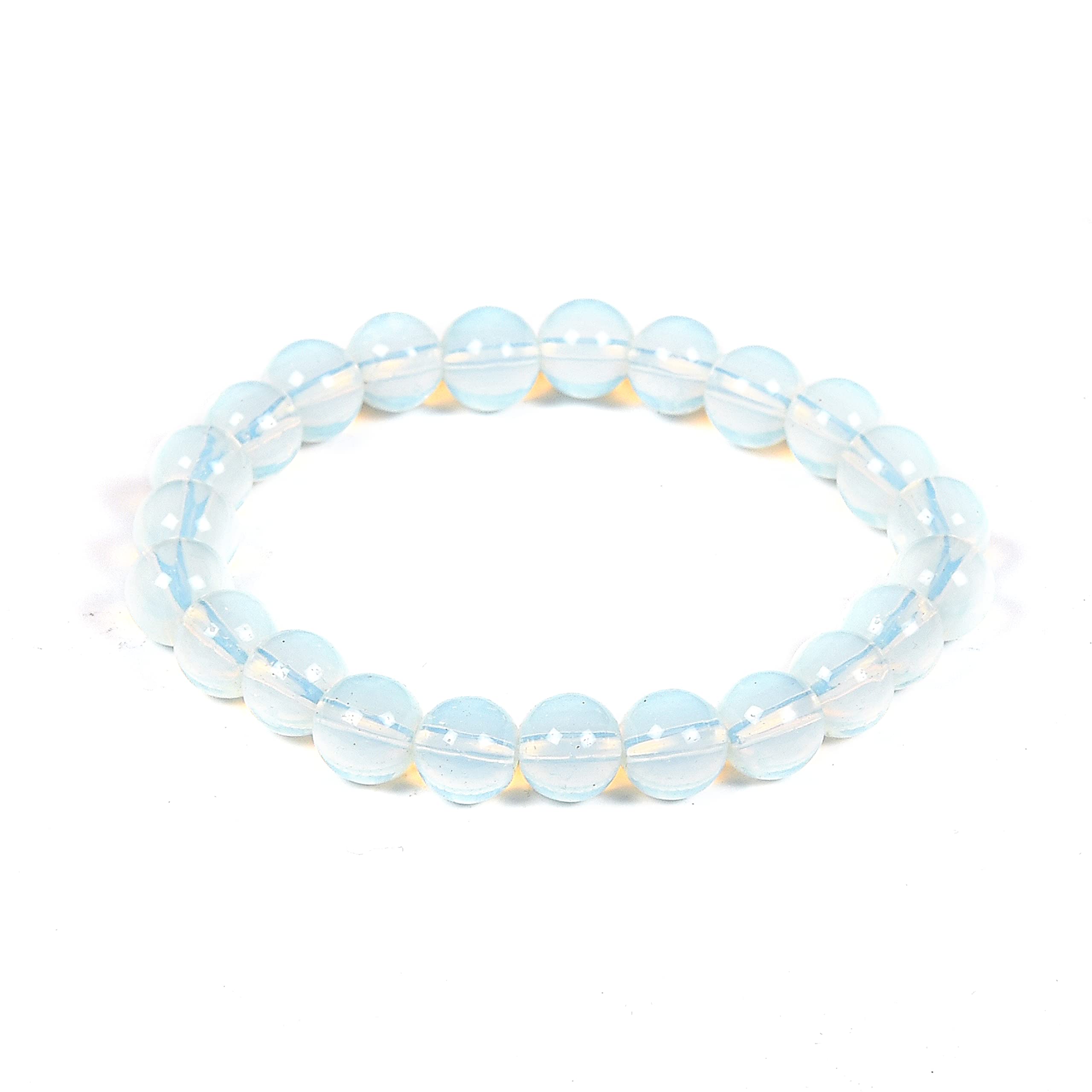 REBUY Opalite Bracelet Natural Crystal Healing Bracelet Gemstone Jewelry Beaded Stone Bracelet for Men & Women, Color White, Bead Size 8 mm, Lab Certificate (B08M3JPXRR) Amazon Price History, Amazon Price Tracker
