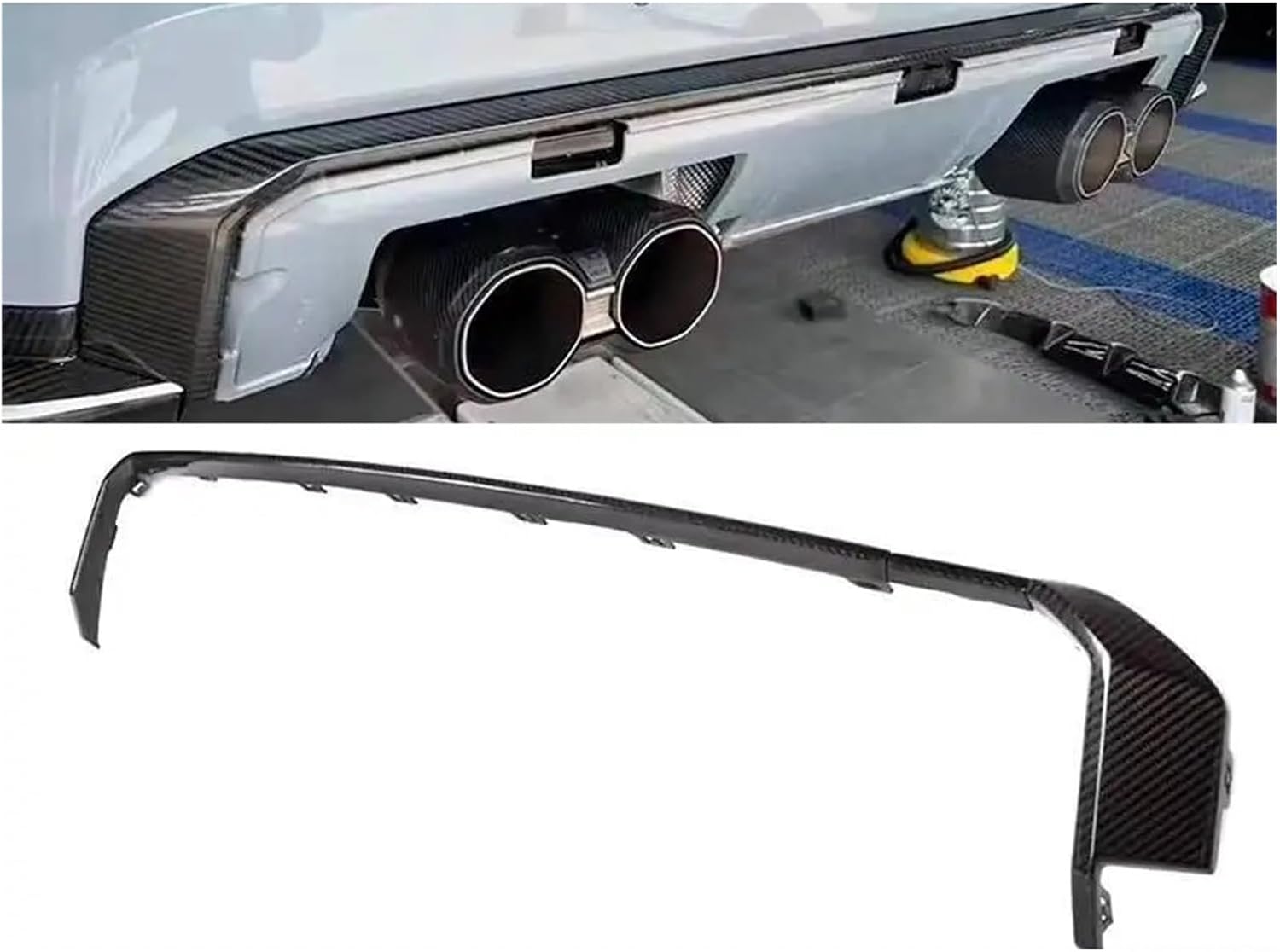 Dry Carbon Fiber Material Rear Bumper Lip Diffuser Trims Compatible with BMW M3 G80 M4 G82 G83 Car Body Kit Tuning 2021-UP