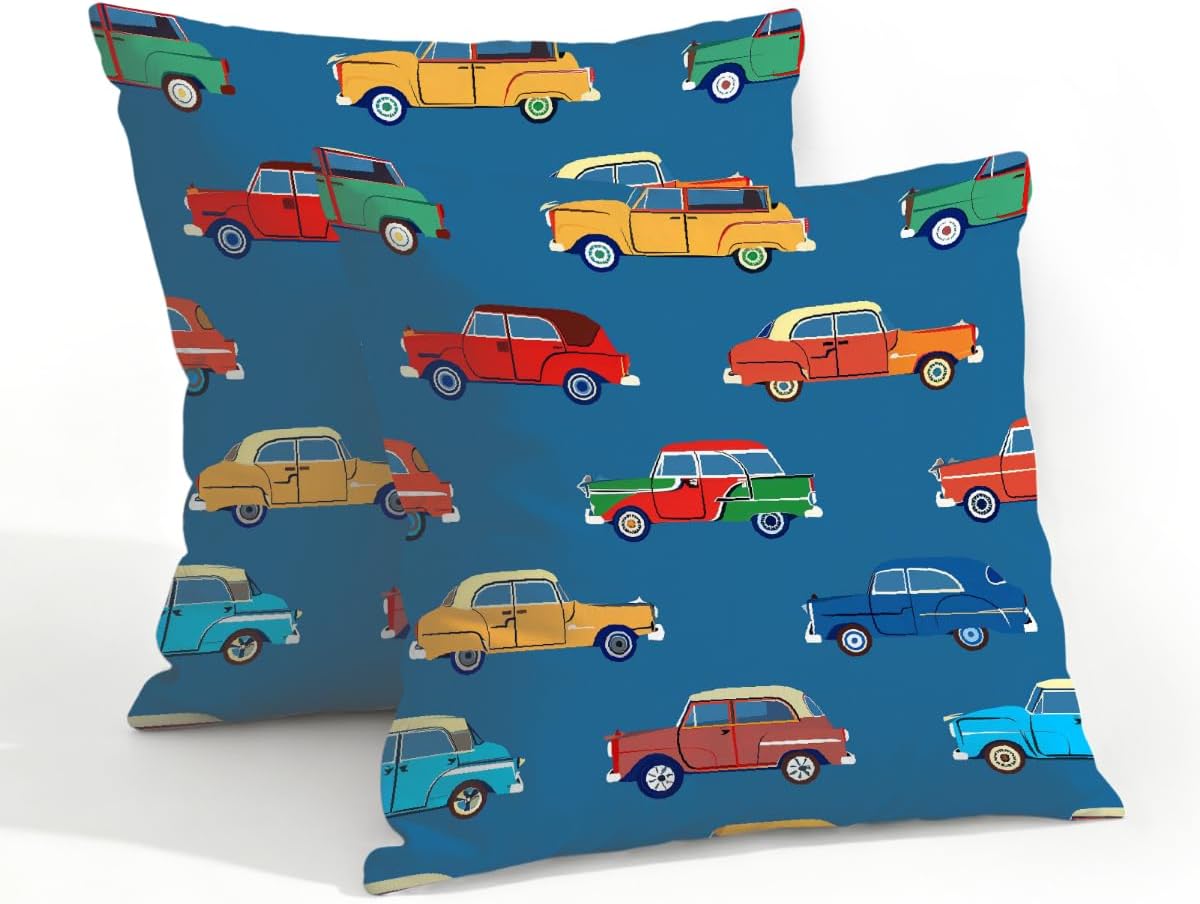 16x16 Inch Outdoor Pillow Covers Set of 2 Waterproof Throw Pillow Covers Decorative Couch Cushion Covers Colorful Art Floral Square Pillowcases Protectors for Patio Garden Sofa