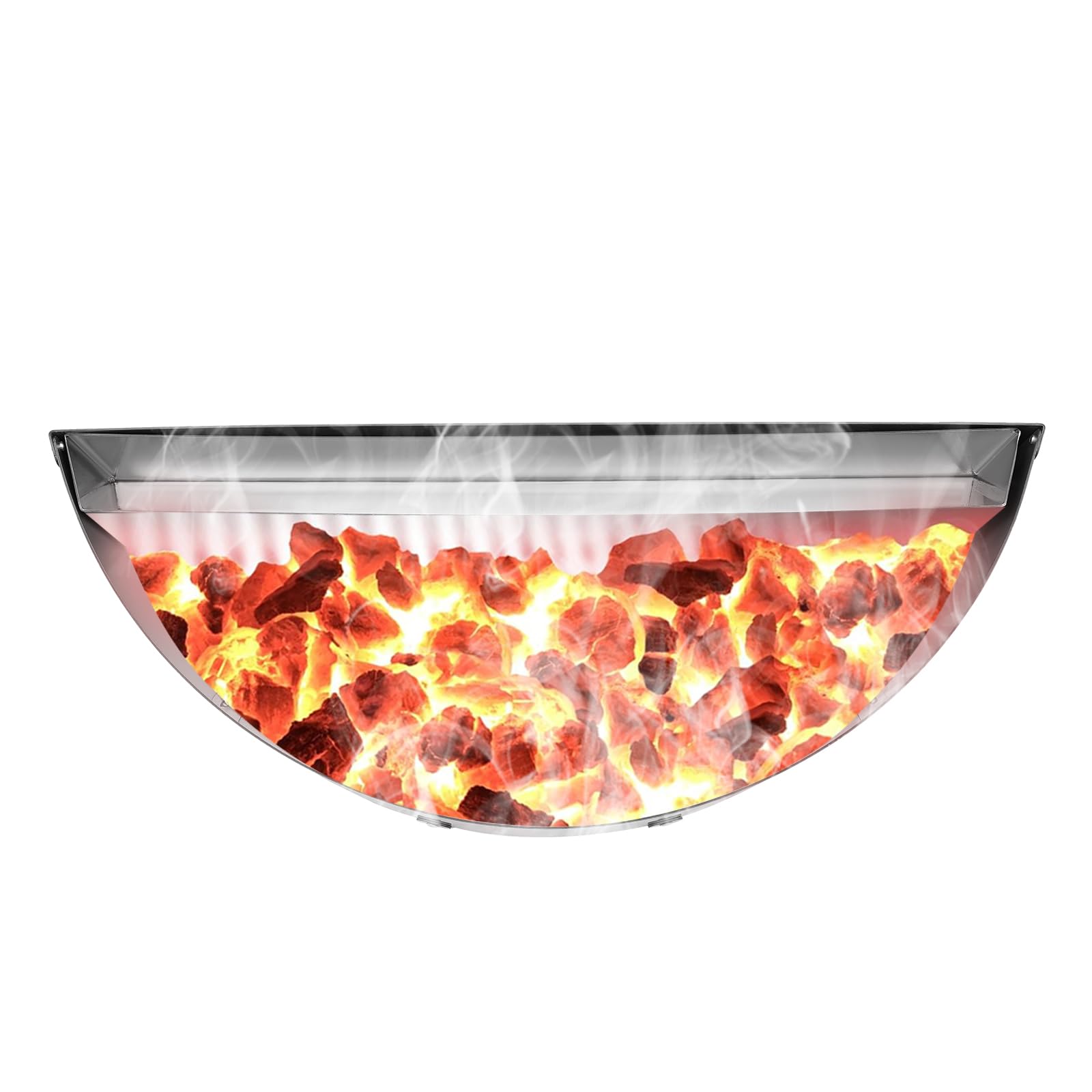 COFECO 21 x 8.5 x 4.5in Charcoal Basket, Stainless Steel Charcoal Briquet Holder, Grills Deluxe Insert for Grill Cooking, Charcoal Basket Holder, 74.39oz Removable Water Reservoir