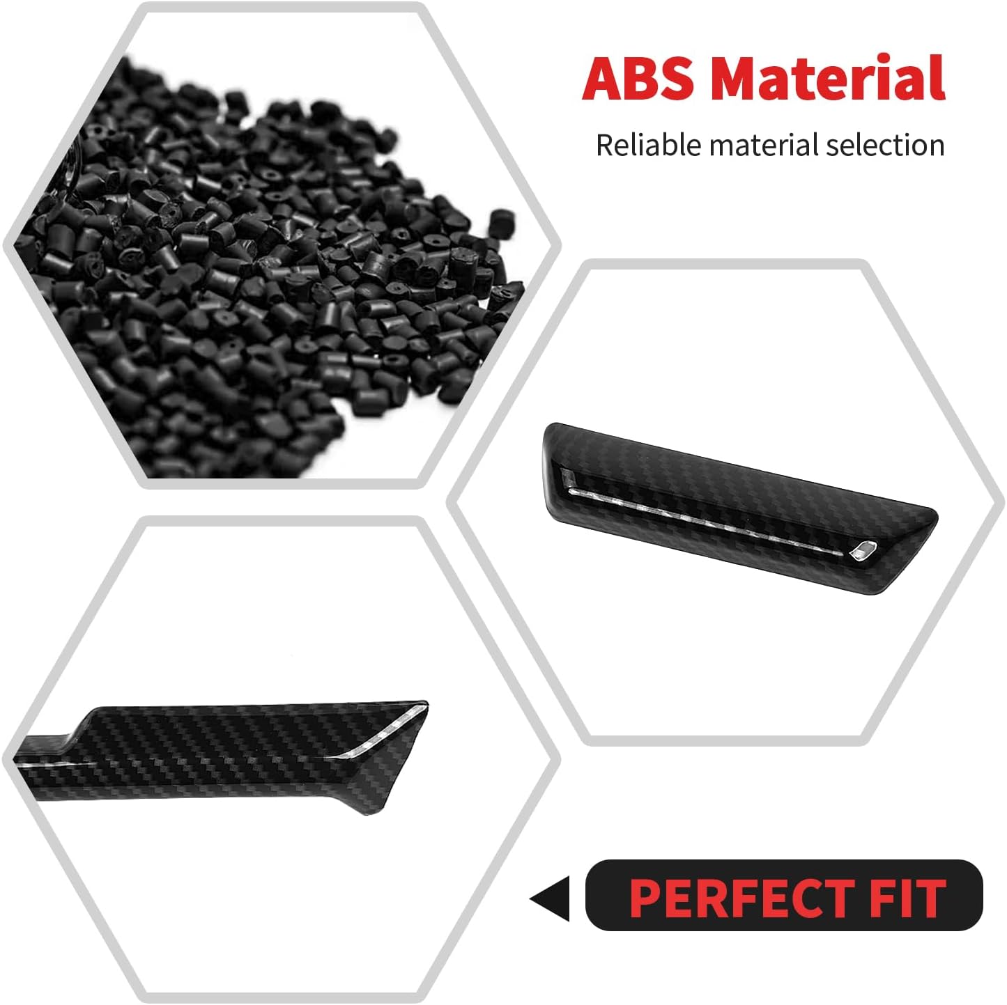 RT-TCZ Center Control Dashboard Panel Cover Trim Accessories for Chevy Silverado/GMC Sierra 1500 2500 3500 2022 2023 2024 2025 (Carbon Fiber)