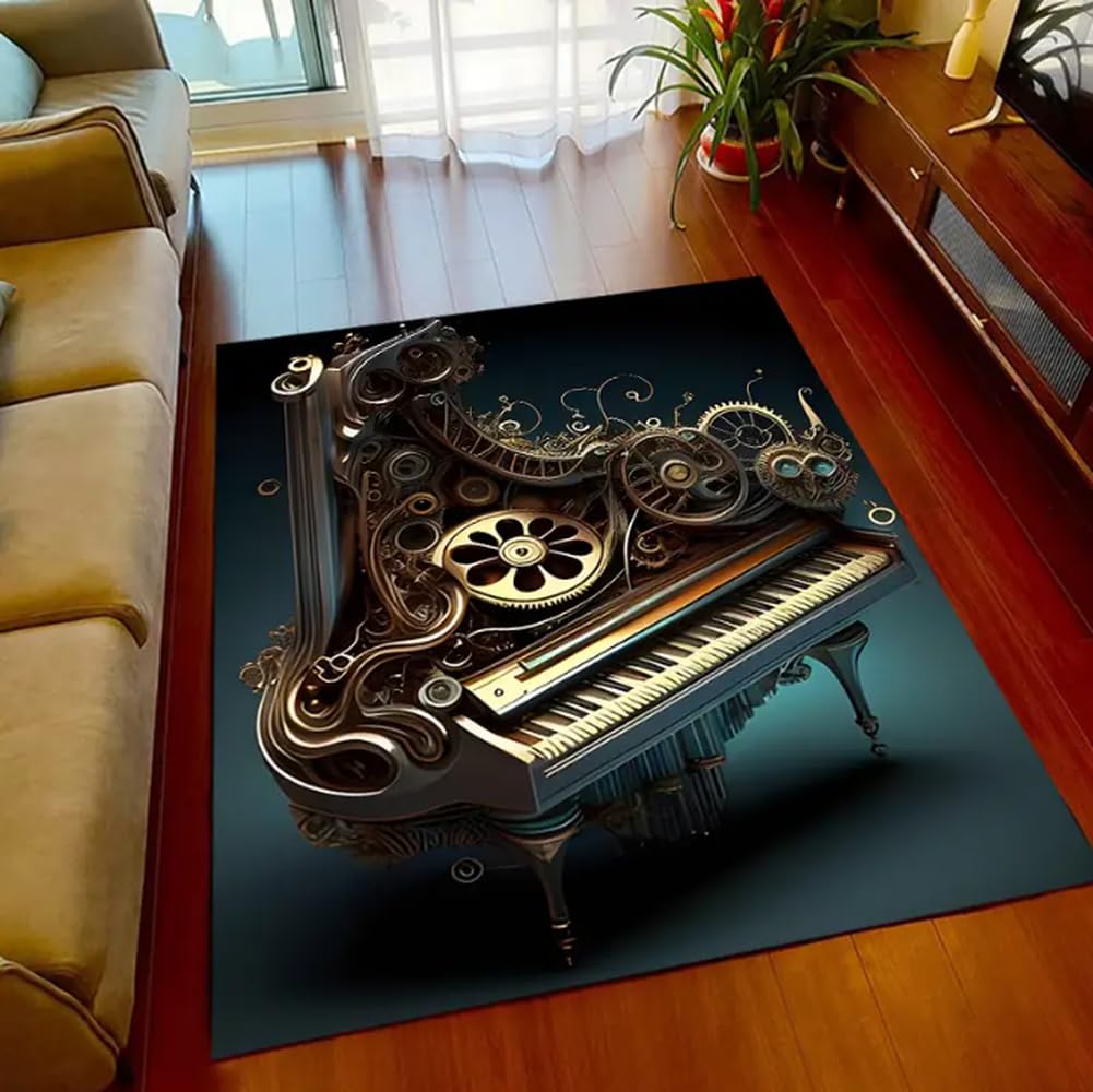 Tapis de salon rétro 160x230 cm grand tapis de sol antidérapant cuisine et chambre