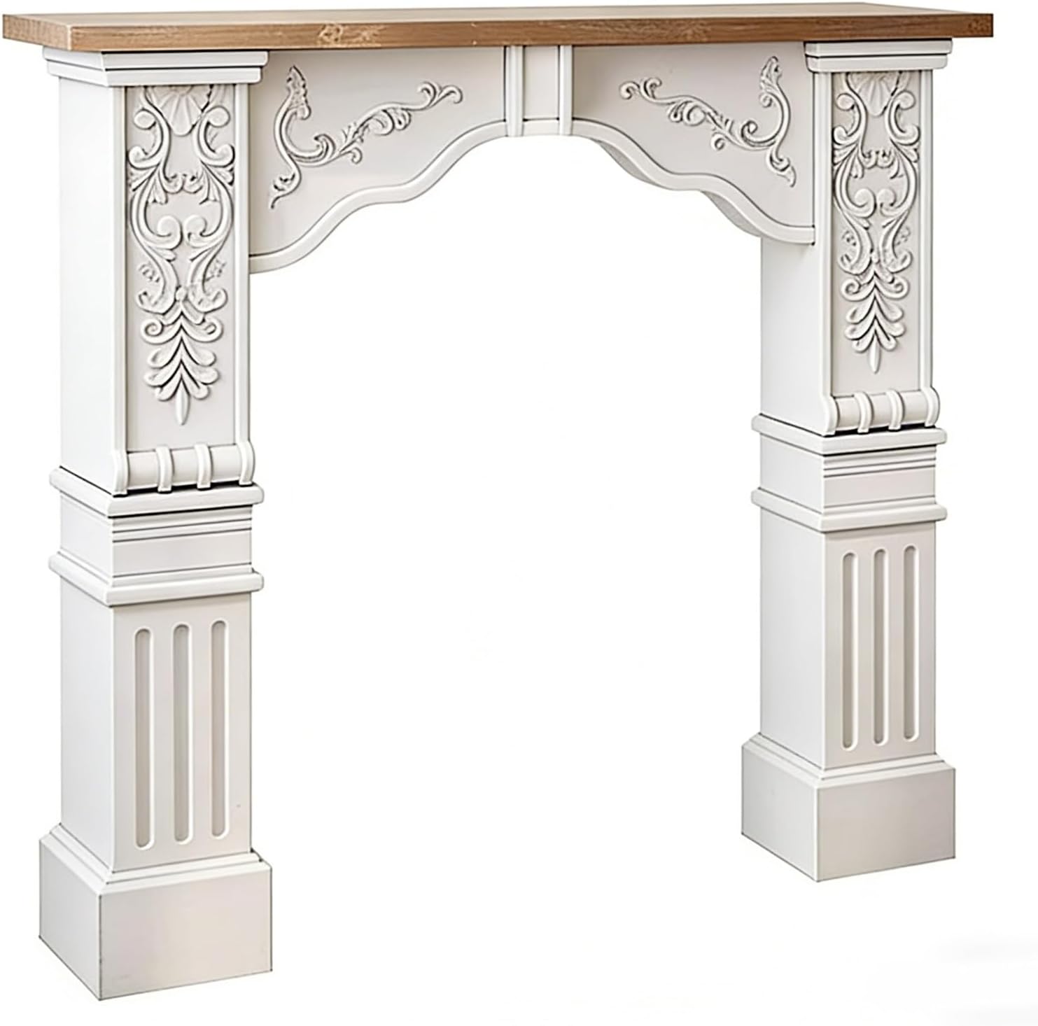 Fireplace Surround Hand Carved French Vintage Fireplace Mantel Surround Ornate Wooden Frame