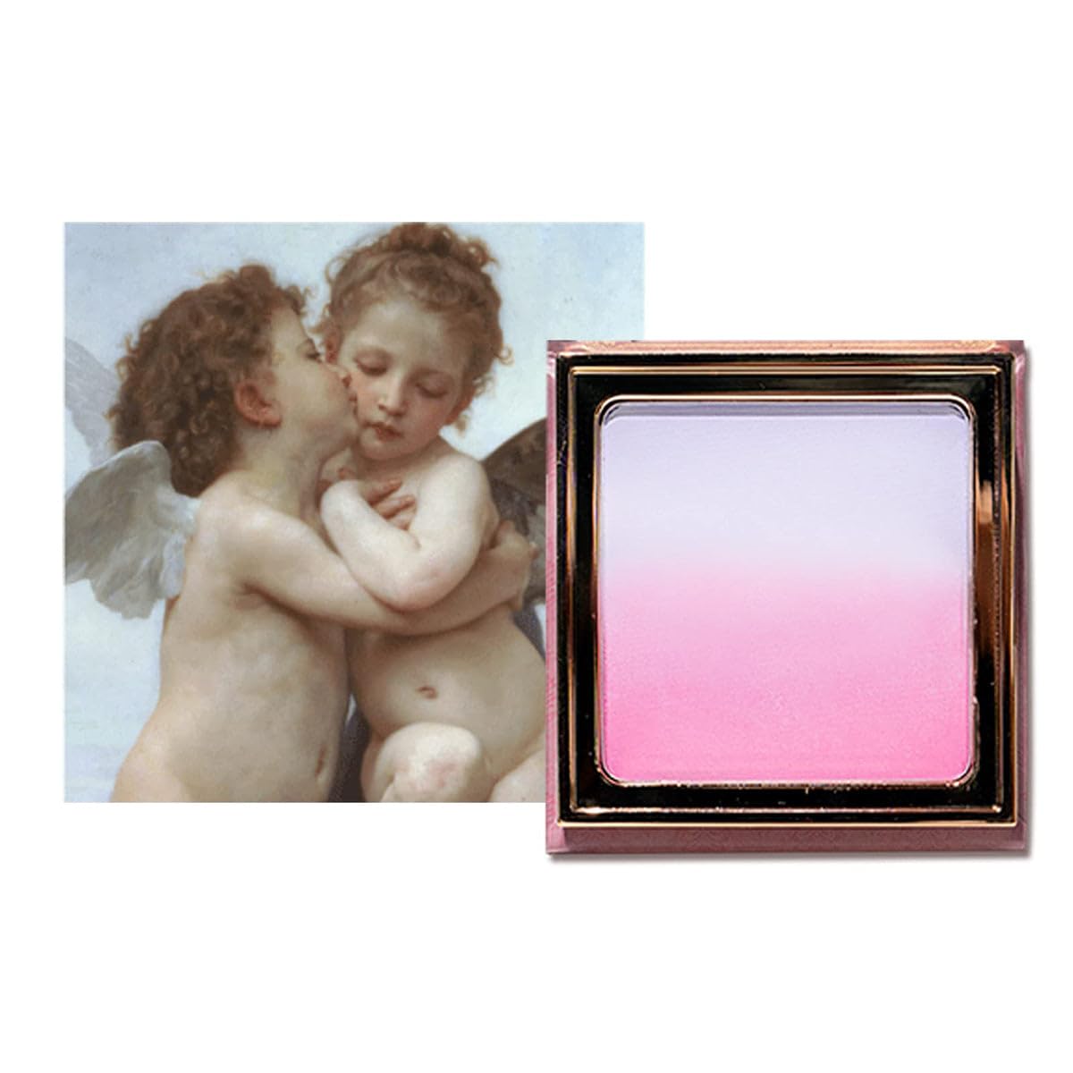 MilleFée Millefee Angel Gradation Blushes - 5g/ 0.176 oz, Lone Wear Shimmer Powder Palette for Beauty Cheek (01 L'Amour ET Psyché Enfants, 5g)
