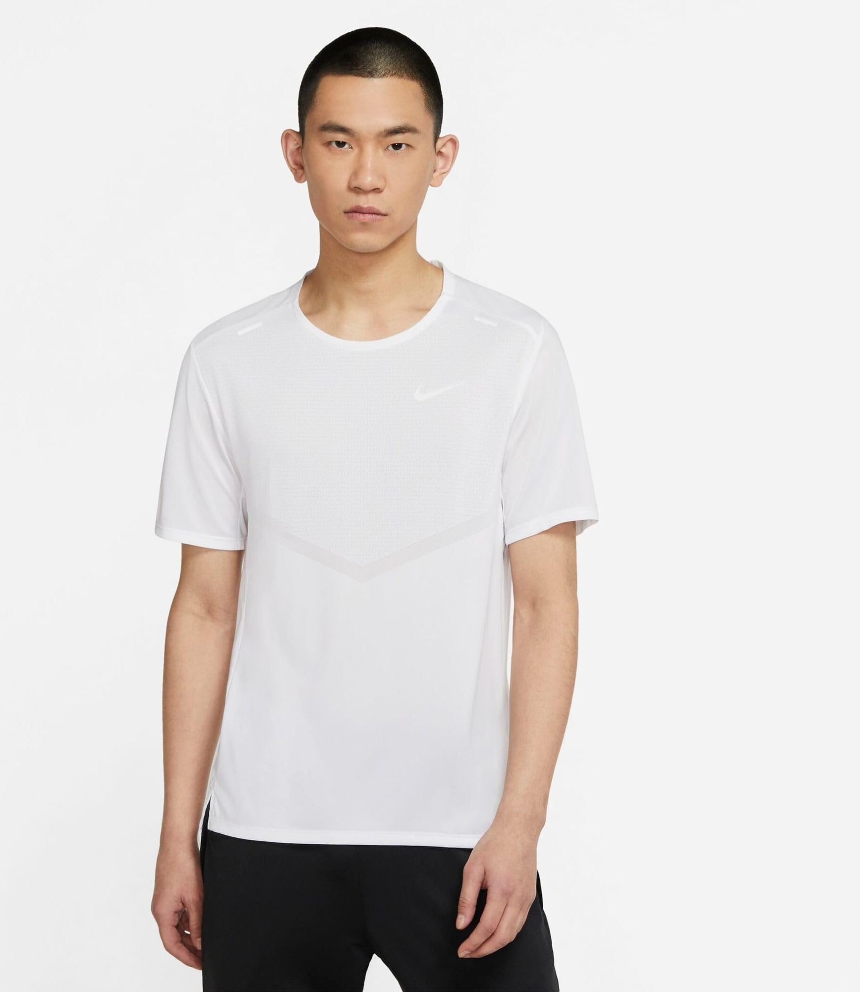 NIKE CZ9184-100 M NK DF RISE 365 SS Sweatshirt Men's White/Reflective Silv 4XL