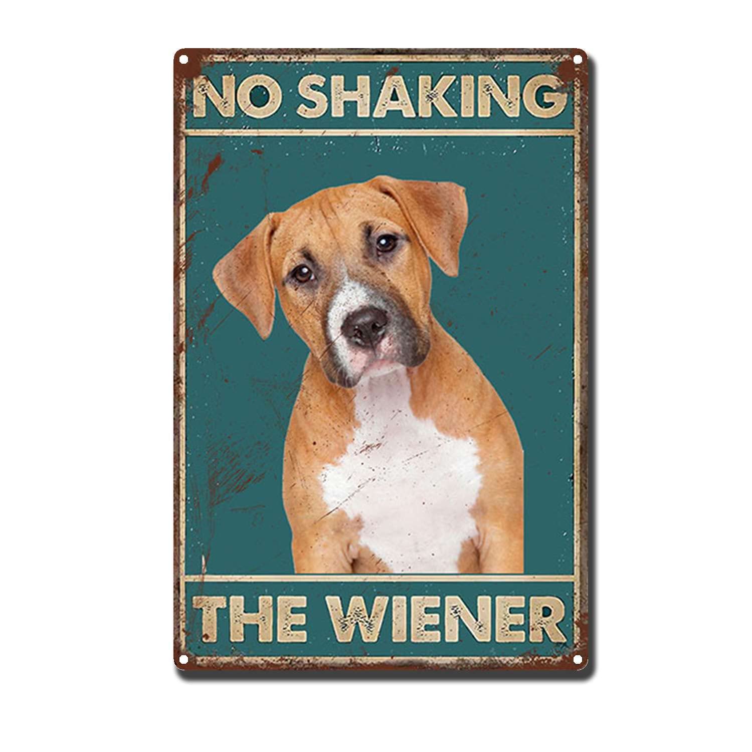 HYCLAM Metal SignNo Shaking The Wiener Restoring The Toilet Bathroom Art Ancient Ways Wall Decor Wall Hanging 8x12inch-Tin Sign