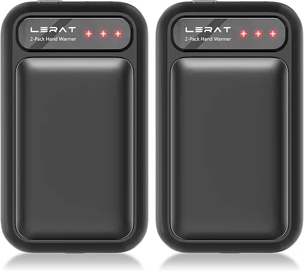 Hand Warmers Rechargeable 2 Pack, Electric Hand Warmers, Fast Heating, Portable Pocket Heater, 2 in 1 Quick Charge Hand Warmer for Outdoor Indoor, Warmer Gift for Christmas, Golf, Camping