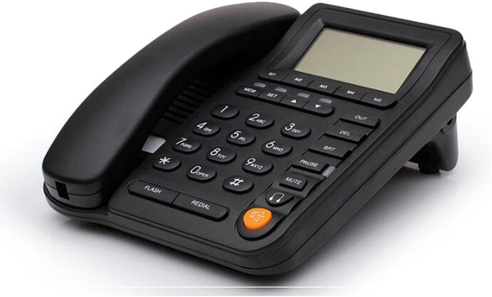P-017 Call Center Corded Telephone with Caller ID Landline Home Office Phone with Headset Jack