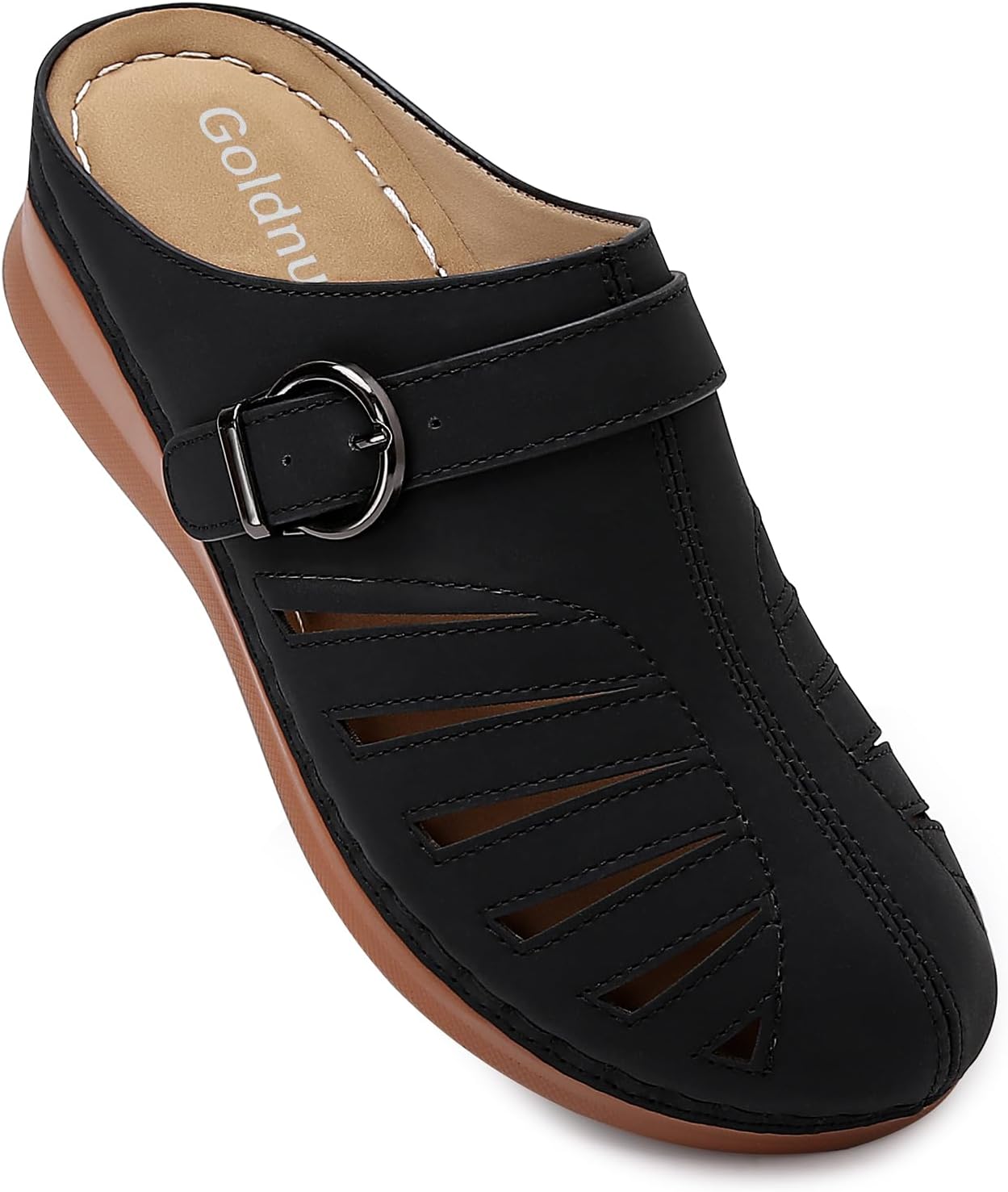 Closed Toe Clogs for Women Slip-On Mules: Comfortable Women's Mule & Clog with Carved Floral Design