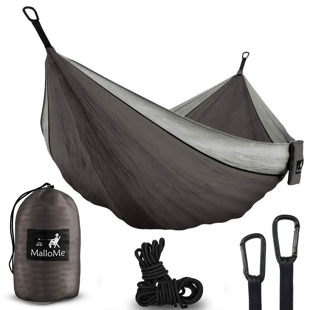 MalloMe Camping Hammock for Adults & Kids - Portable Hammocks for Outside - Hamacas para Adultos Outdoor Single & Double Two 2 Person Hammock - Hamaca/Hamacs/Amacas Heavy Duty Tree Travel Hamock