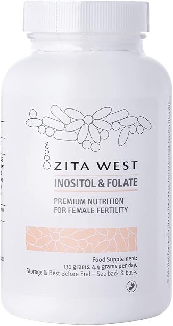 Zita West Inositol and Folate  Premium Nutrition for Female Fertility and Ovulation, One Months Supply, 131g