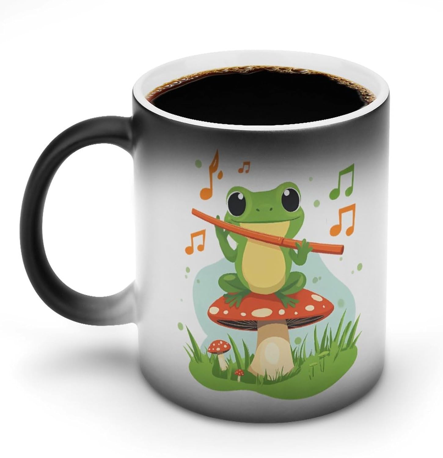 Music Cute Frog Funny Color Changing Coffee Mug Ceramic Magic Cup Personalized Discoloration Tea Mugs