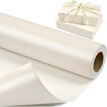 white wrapping paper roll plain mother of pearl wrapping paper gift wrap glitter for girls women gift wrapping paper for birthday valentine's day mother's day 43 cm x 10 m