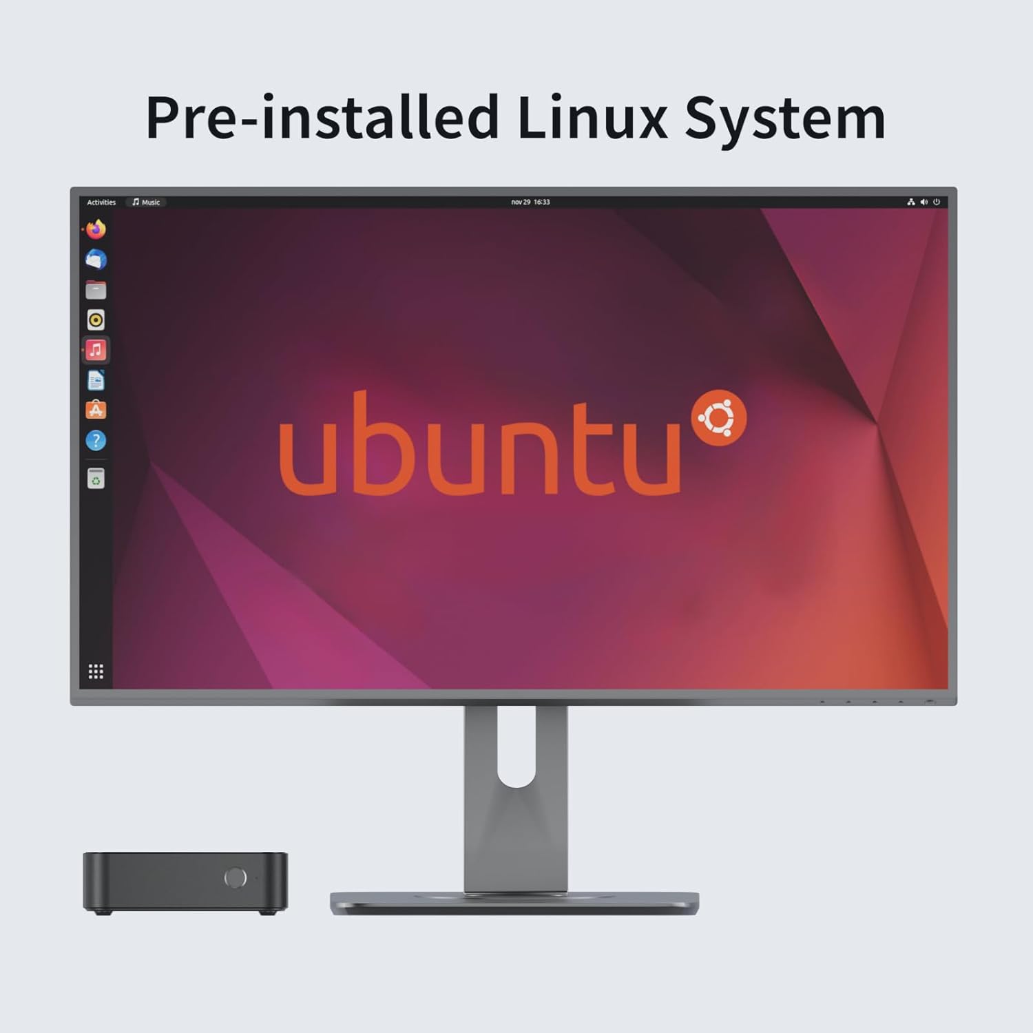 DreamQuest Mini PC Linux Preinstalled, Intel N150 (up to 3.6GHz) Mini Desktop Computers 16GB DDR4 512GB SSD, USB C, DP, HDMI, USB 3.2, Dual LAN,WiFi, Bluetooth, Support 4K 60Hz, Support Windows 11 Pro