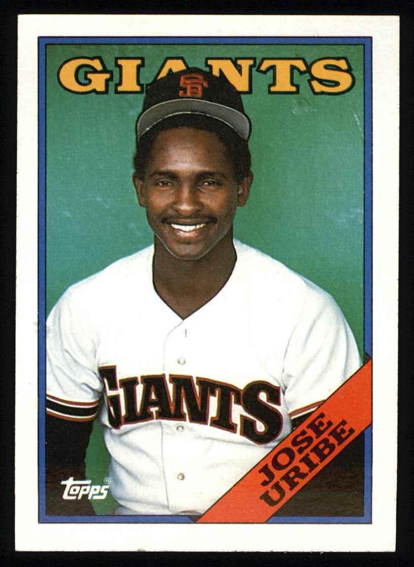 Amazon.com: 1988 Topps #302 Jose Uribe San Francisco Giants (Baseball Card)  NM/MT Giants : Collectibles & Fine Art